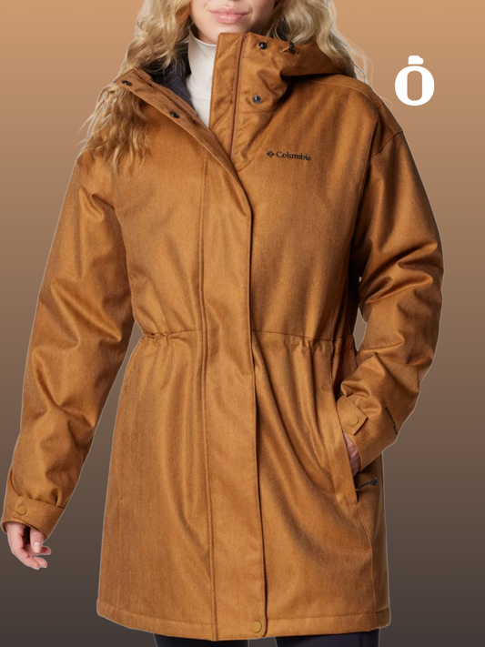 Columbia | Women's | Portland Point Parka | Camel Brown Herringbone