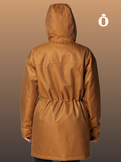 Columbia | Women's | Portland Point Parka | Camel Brown Herringbone