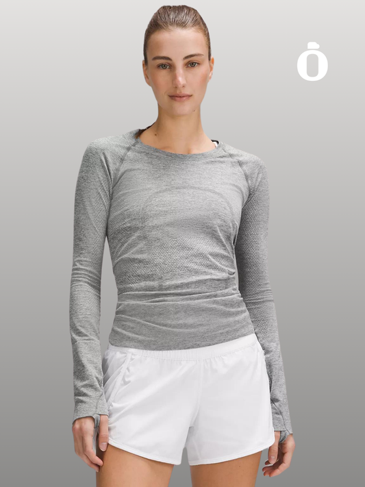 Lululemon | Swiftly Tech Long-Sleeve Shirt 2.0 Hip Length | Slate/White