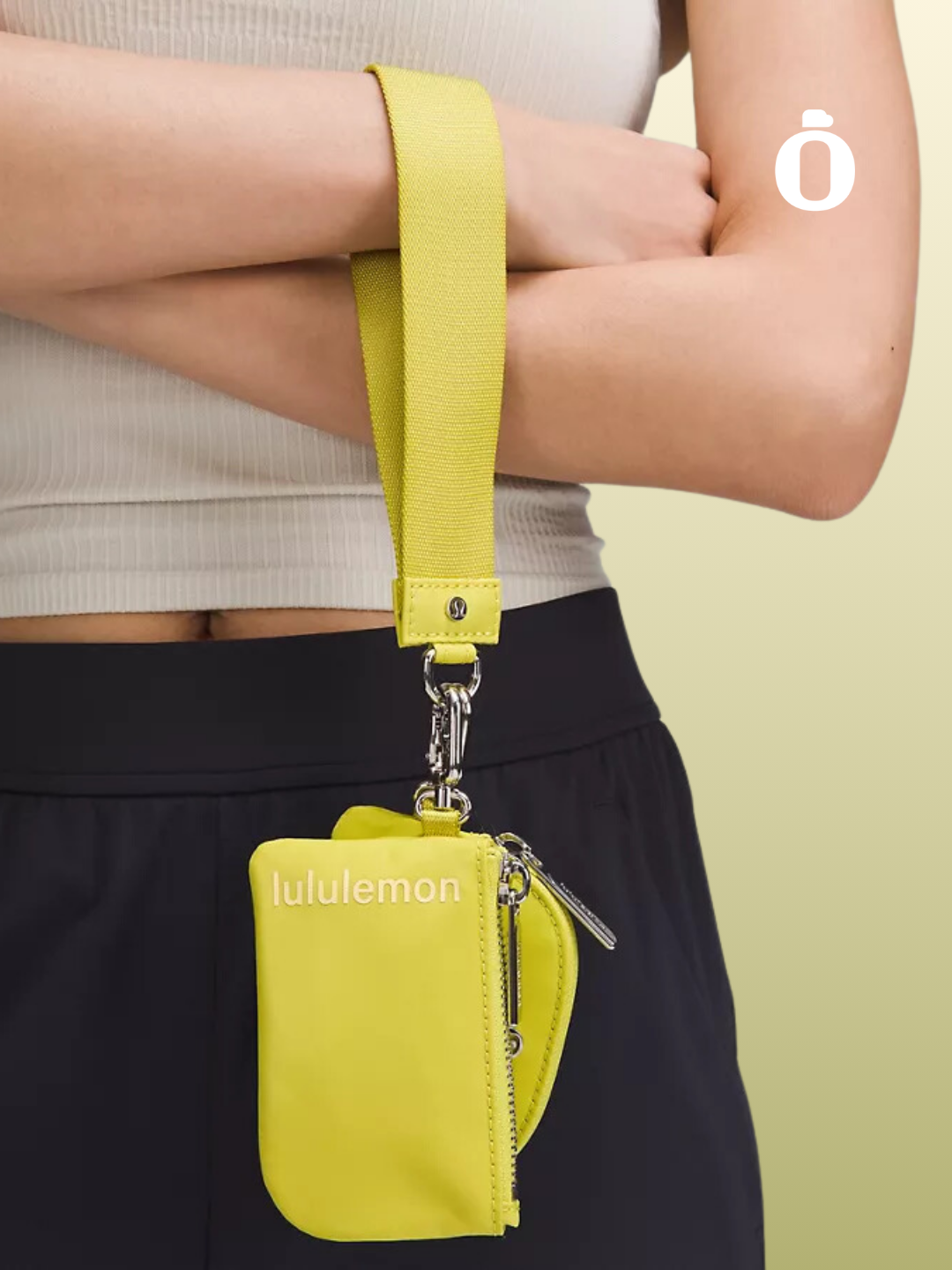 Lululemon | Dual Pouch Wristlet | Yellow Serpentine/Washed Yellow