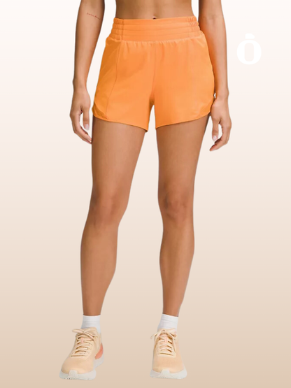 Lululemon | Hotty Hot High-Rise Lined Short 4" | Lit Orange