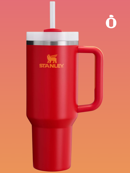 Stanley Quencher H2.0 Flowstate Tumbler Heat Wave Collection | 40 Oz | Chili