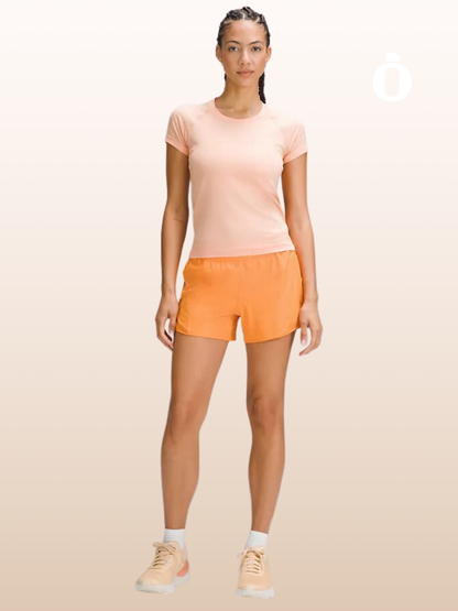 Lululemon | Hotty Hot High-Rise Lined Short 4" | Lit Orange