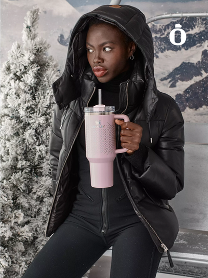 Stanley Winter Wonderland Collection Quencher H2.0 Flowstate Tumbler | 40 Oz | Icicle Gloss