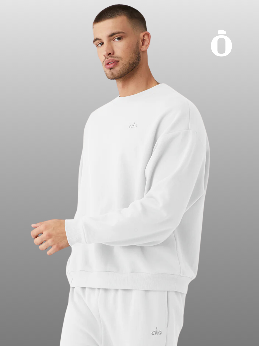 Alo | Accolade Crew Neck Pullover Men | White