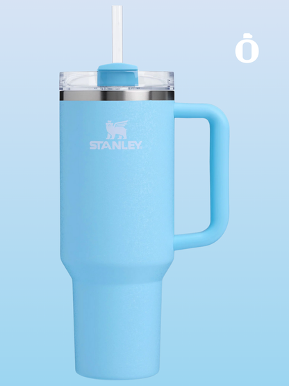 Stanley Winter Wonderland Collection Quencher H2.0 Flowstate Tumbler | 40 Oz | Powder Blue Crush