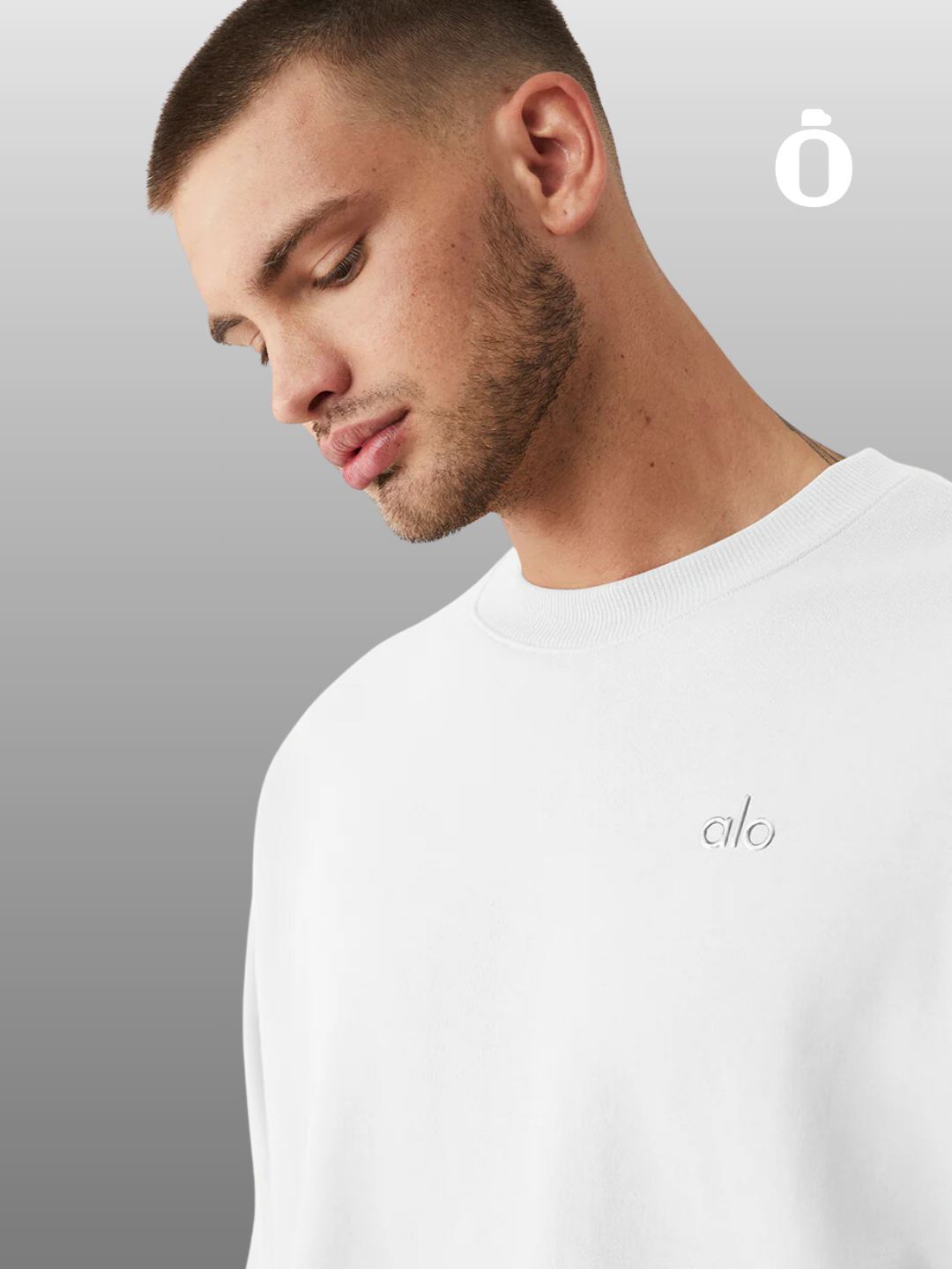 Alo | Accolade Crew Neck Pullover Men | White