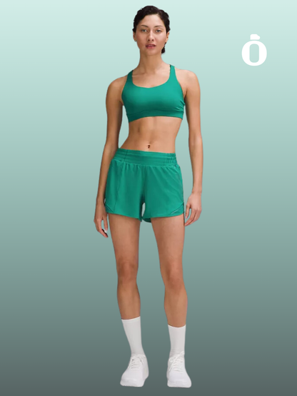 Lululemon | Hotty Hot High-Rise Lined Short 4" | Cascadia Green