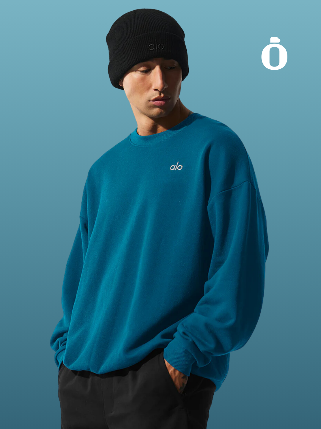 Alo | Accolade Crew Neck Pullover Men | Eclipse Blue