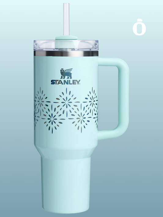 Stanley Winter Wonderland Collection Quencher H2.0 Flowstate Tumbler | 40 Oz | Seaglass Gloss