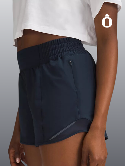 Lululemon | Hotty Hot High-Rise Lined Short 4" | True Navy