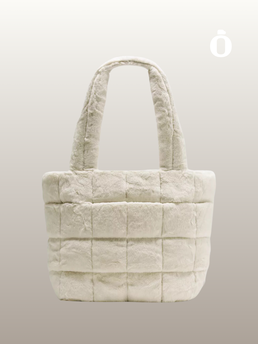 Lululemon | Quilted Grid Tote Bag 12L Plush Fleece | Bone