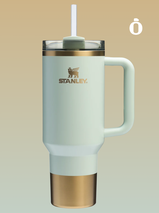 Stanley The Holiday Quencher H2.0 Flowstate Tumbler | 40 Oz | Gilded Celadon