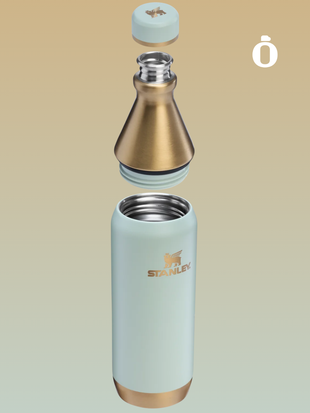 Stanley The Holiday All Day Slim Bottle | 20 OZ | Gilded Celadon