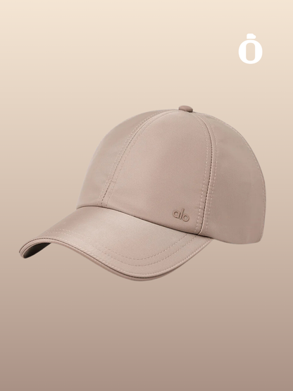 Alo | Satin Off-Duty Cap | Taupe Satin