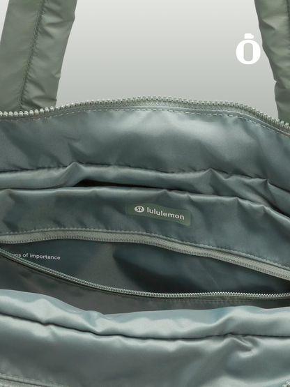 Lululemon | Quilted Grid Tote Bag 12L | Grey Eucalyptus