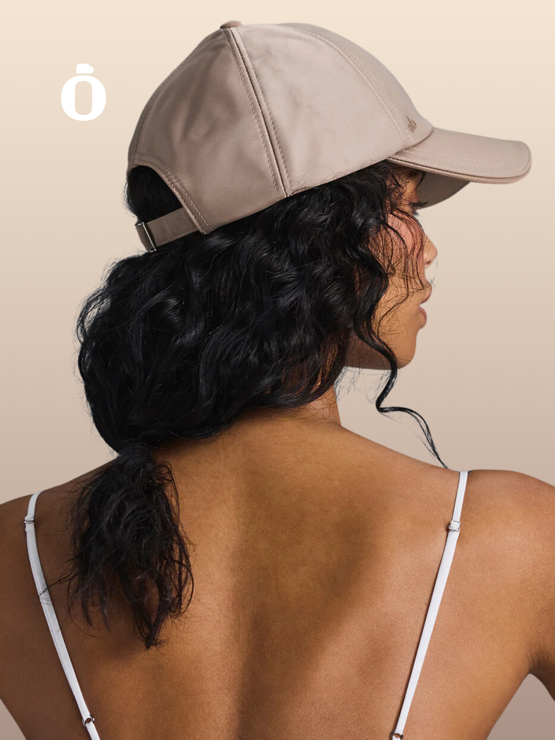 Alo | Satin Off-Duty Cap | Taupe Satin