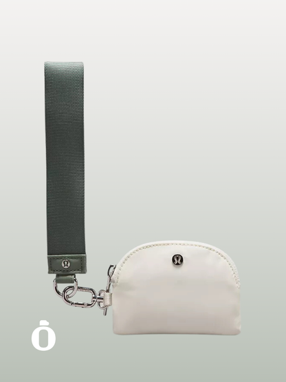 Lululemon | Dual Pouch Wristlet | Grey Eucalyptus/Bone