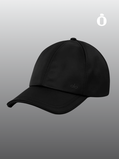 Alo | Satin Off-Duty Cap | Black