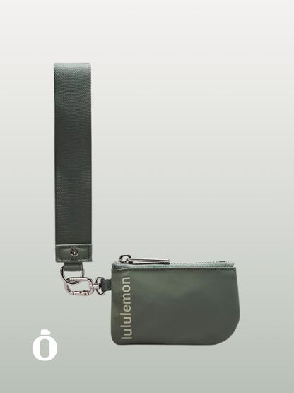 Lululemon | Dual Pouch Wristlet | Grey Eucalyptus/Bone