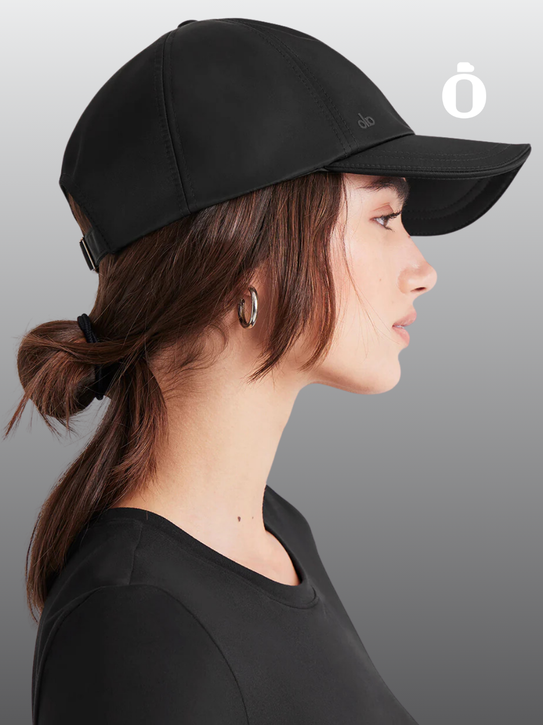 Alo | Satin Off-Duty Cap | Black