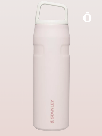 Stanley The Iceflow With Cap and Carry+ Lid | 24 Oz | Rose Quartz Glimmer