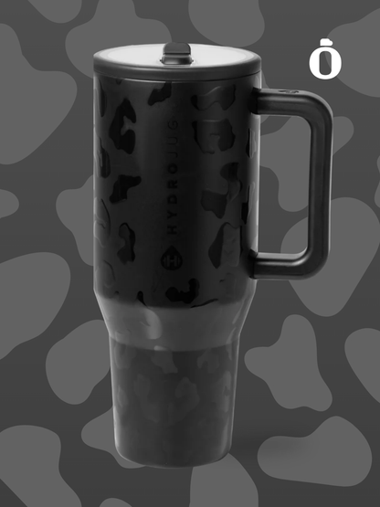 HydroJug | Traveler Tumbler | 40 Oz | Black Leopard