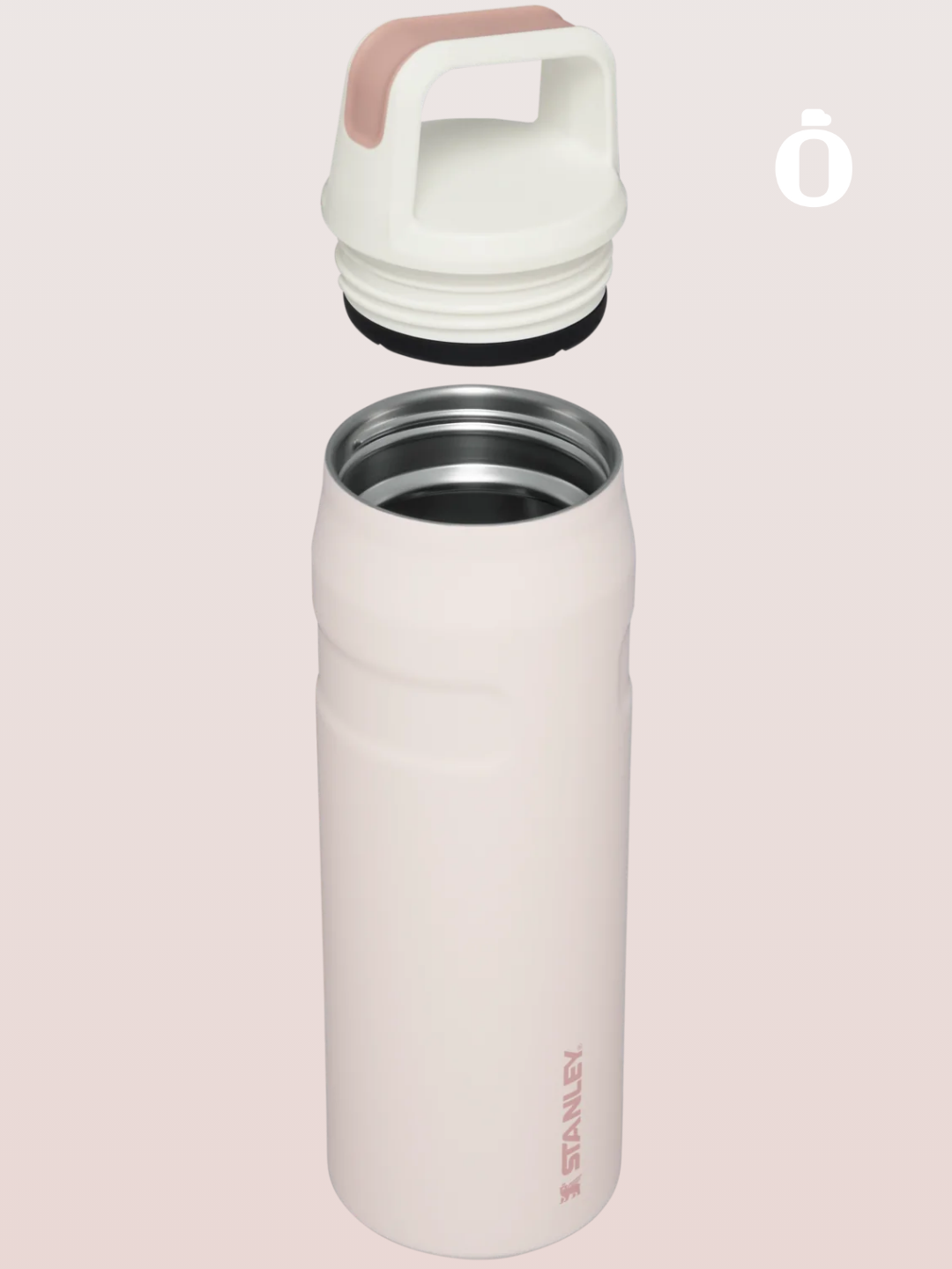 Stanley The Iceflow With Cap and Carry+ Lid | 24 Oz | Rose Quartz Glimmer