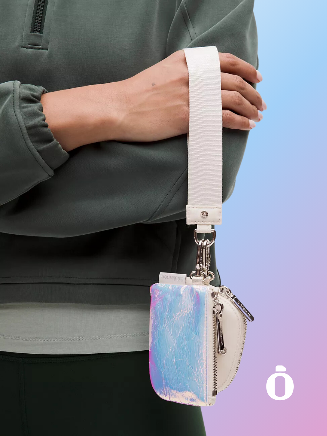 Lululemon | Dual Pouch Wristlet Iridescent | Iridescent/Bone