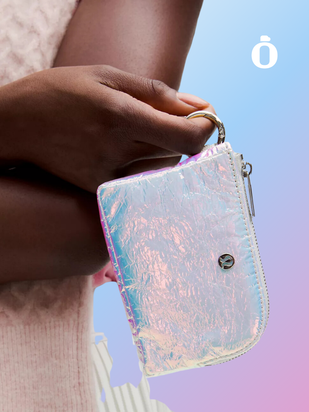 Lululemon | Clippable Card Pouch Iridescent | Iridescent/Silver