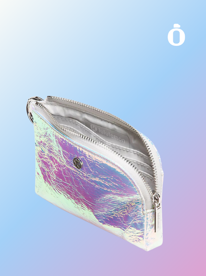 Lululemon | Clippable Card Pouch Iridescent | Iridescent/Silver