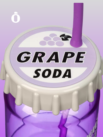 Up Grape Soda Water Bottle with Straw - 20 oz