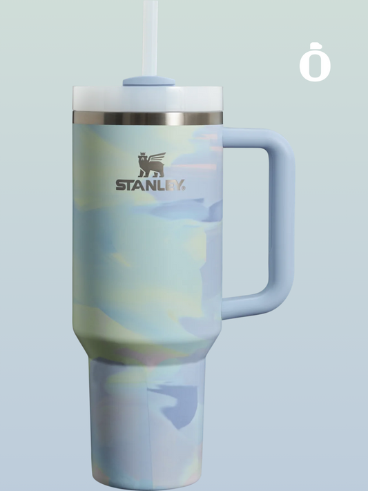 Stanley The Clean Slate Quencher H2.0 Flowstate Tumbler | 40 Oz | Cool Serene Brushstrokes