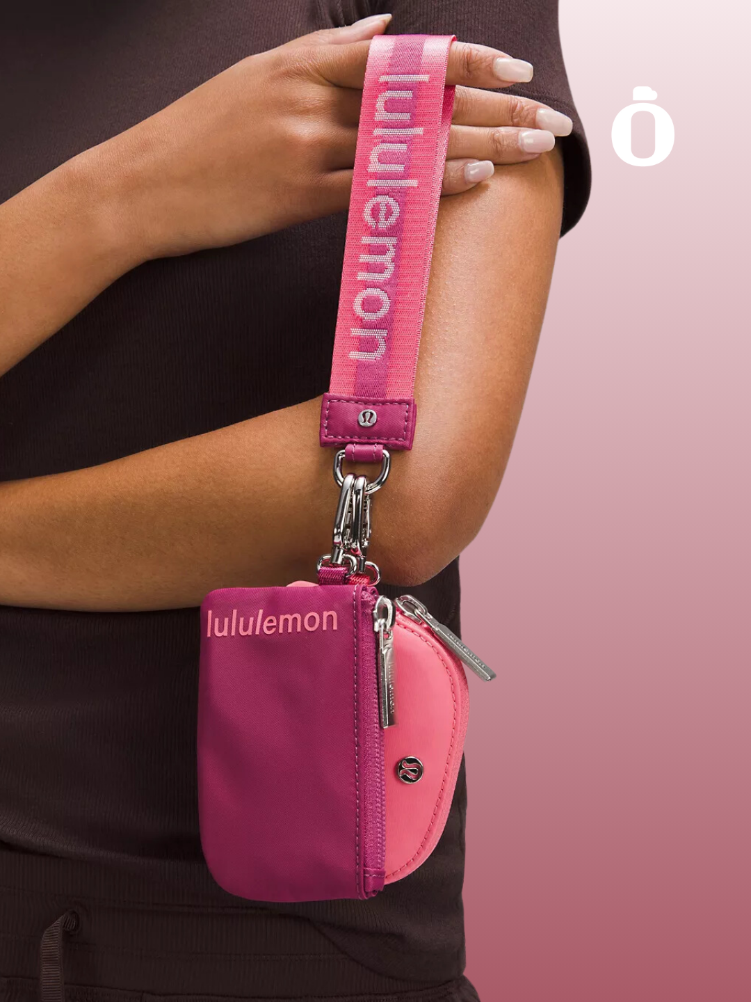 Lululemon | Dual Pouch Wristlet Wordmark | Sakura Pink