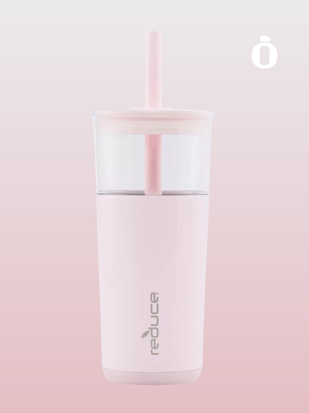 Reduce 20oz Aspen Vacuum Insulated Stainless Steel Glass Tumbler With Lid And Straw Pink Quartz