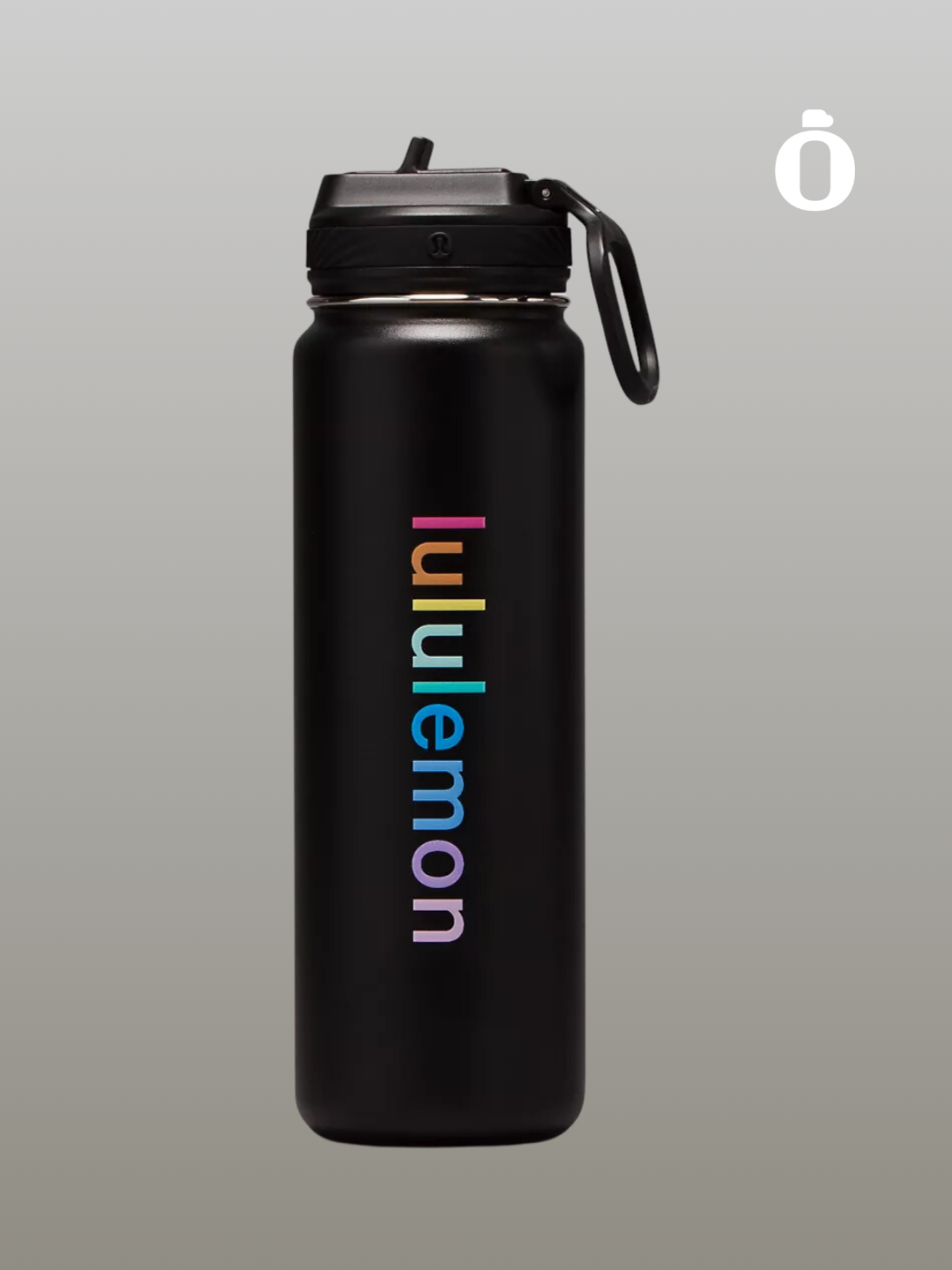 Lululemon | Back to life Sports Bottle With Straw Lid | 24 Oz | Black