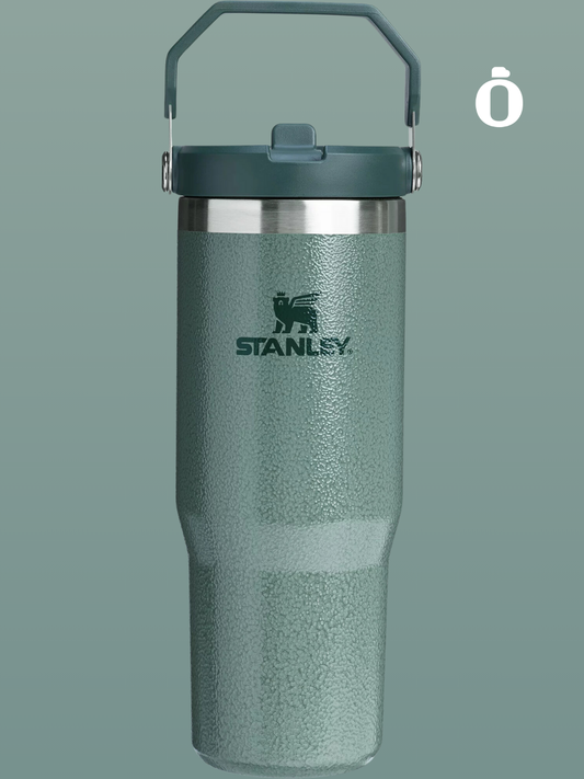 Stanley The Iceflow Flip Straw Tumbler Hammertone Homecoming Collection | 30 Oz | Hammertone Green