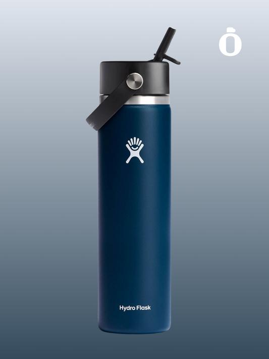 Hydro Flask Wide Mouth With Flex Straw Cap 24 Oz Indigo