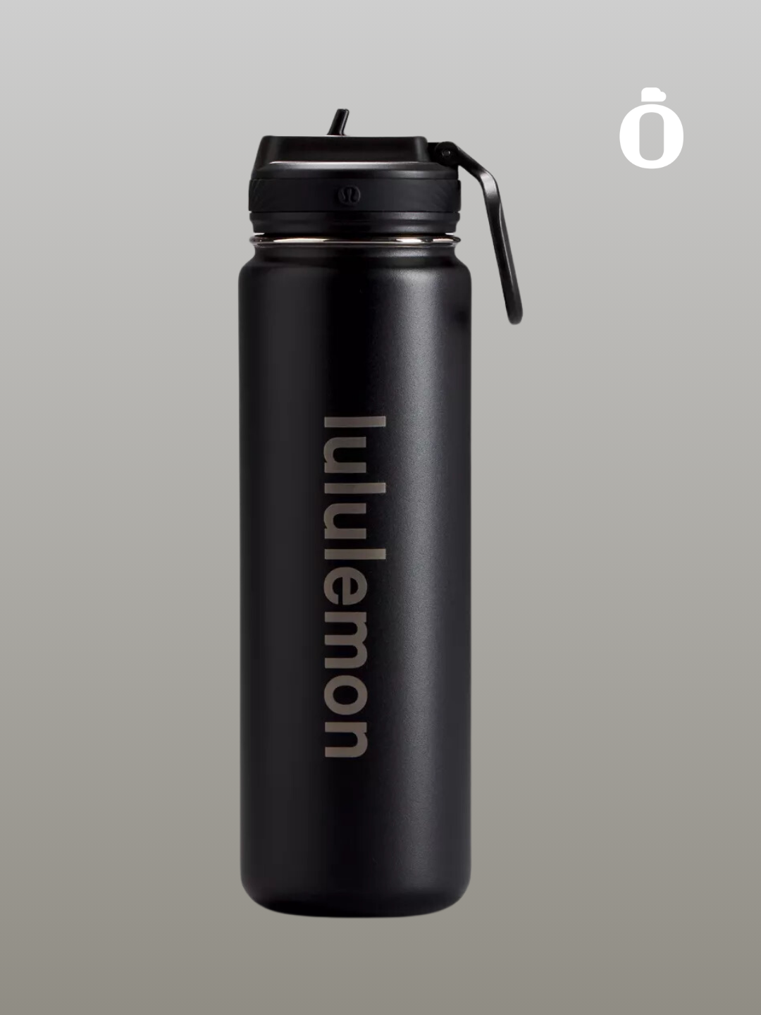 Lululemon | Back to life Sports Bottle With Straw Lid | 24 Oz | Black