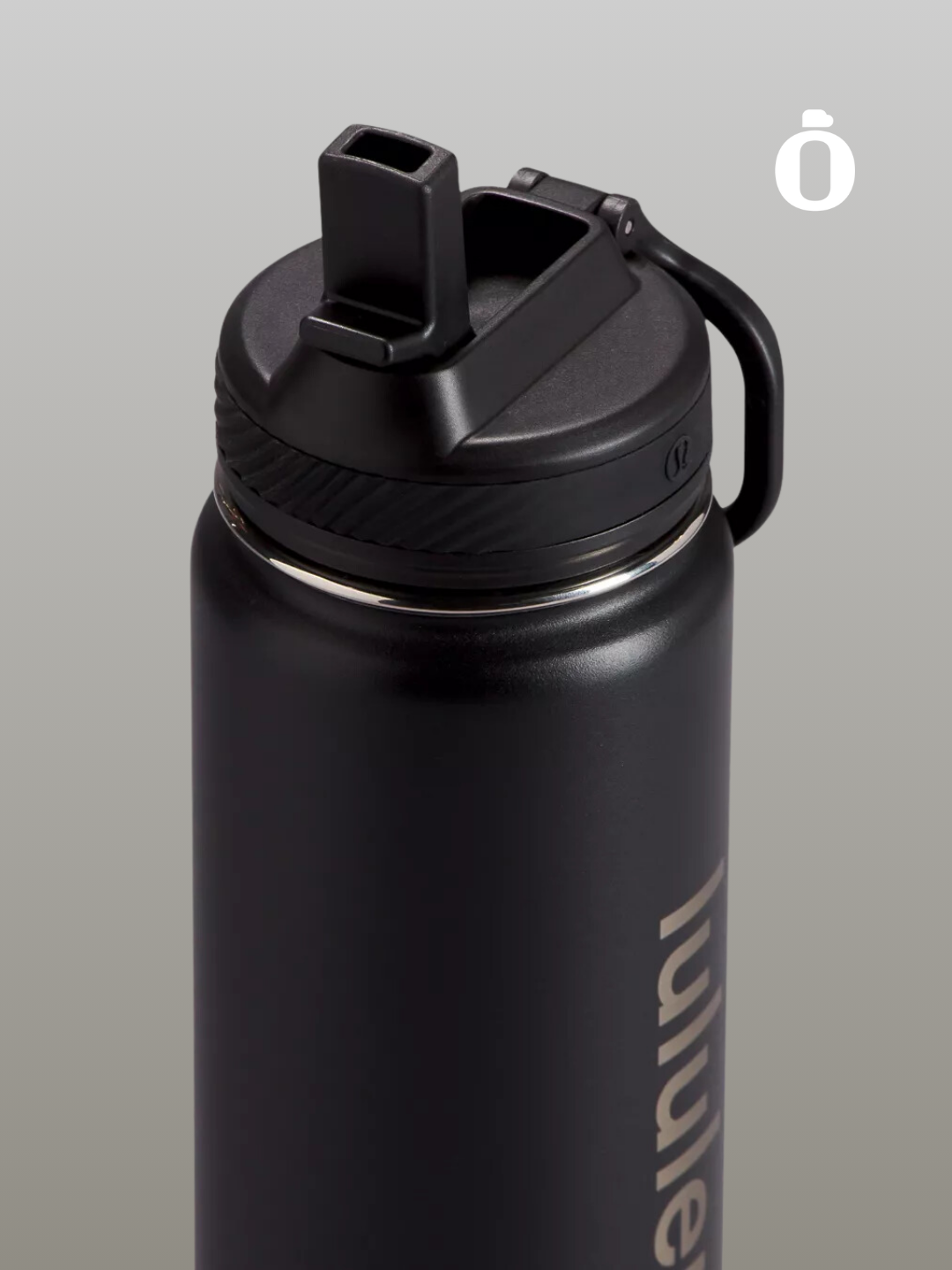 Lululemon | Back to life Sports Bottle With Straw Lid | 24 Oz | Black