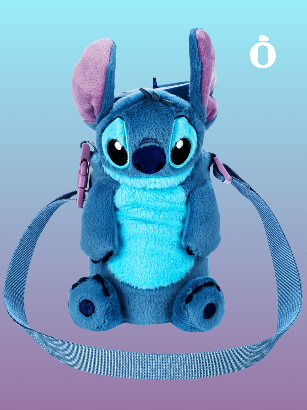 Stitch Water Bottle with Plush Carrier - 20 oz