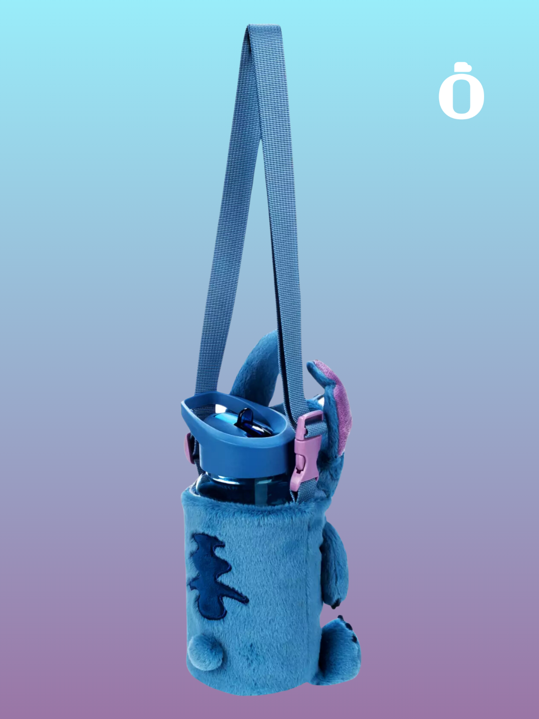 Stitch Water Bottle with Plush Carrier - 20 oz