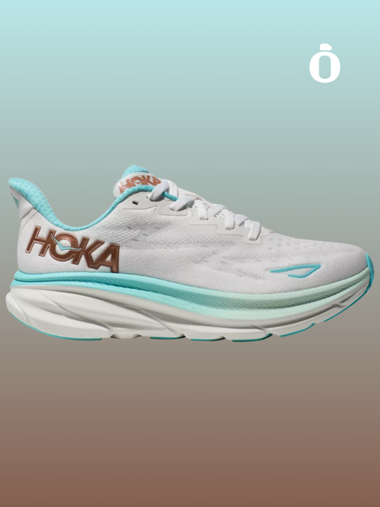 Hoka | Women's Clifton 9 Running Shoes | Frost/Rose Gold