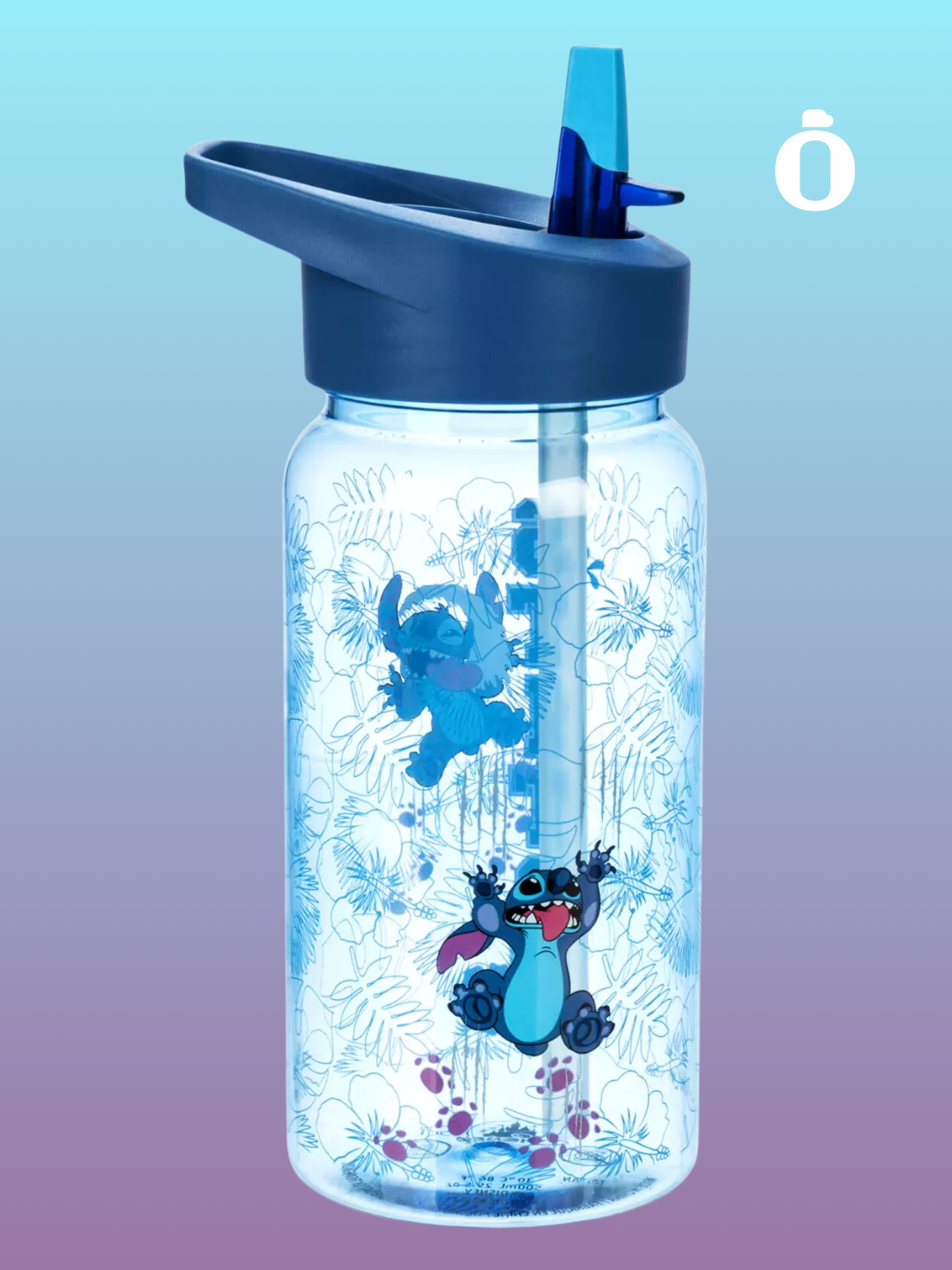 Stitch Water Bottle with Plush Carrier - 20 oz