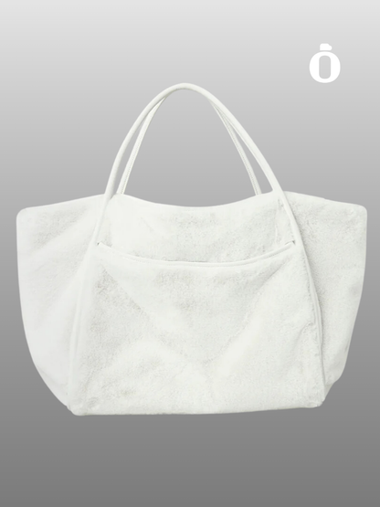 Alo | Faux Fur Tote Bag | Ivory