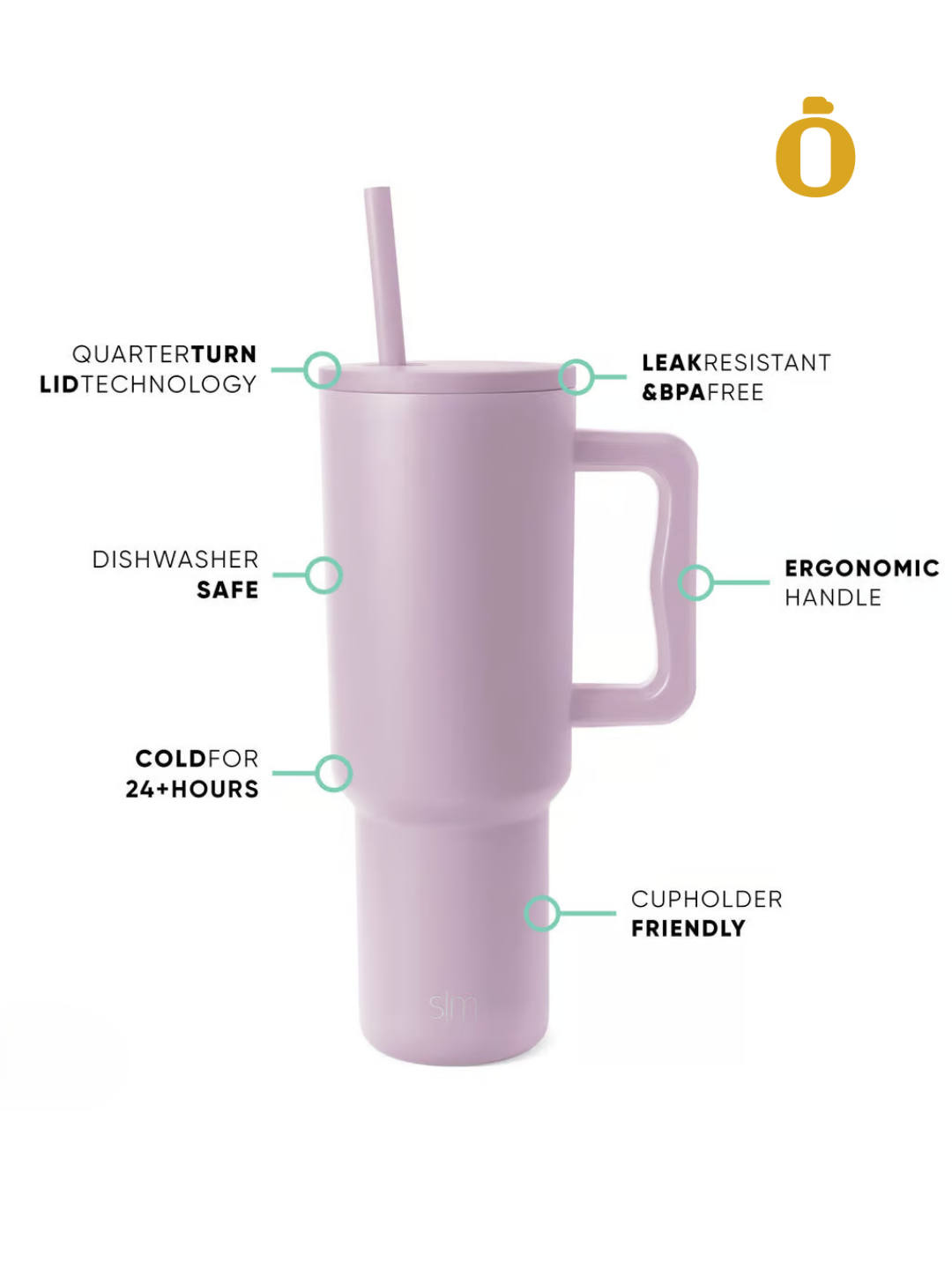 Simple Modern Trek Tumbler | 40 Oz | Lavender Mist