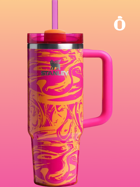 *Limited Edition Stanley x Moolah The Quencher H2.0 Flowstate Tumbler | 30 Oz | Pink Orange