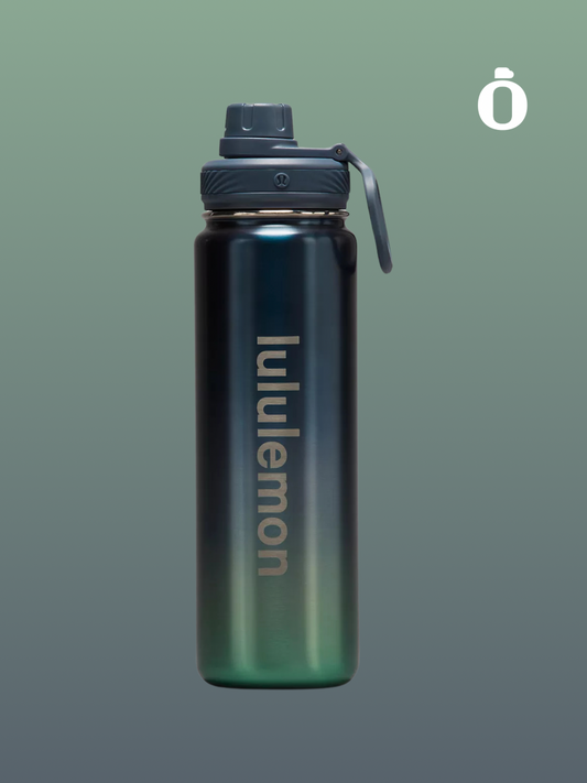 Lululemon | Back to life Sports Bottle | Shine | 24 Oz | Oil Grey/Concrete Blue/Ideal Mint