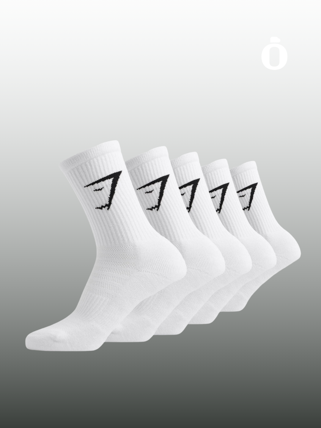 Gymshark | Crew Socks 5pk | White