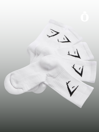 Gymshark | Crew Socks 5pk | White